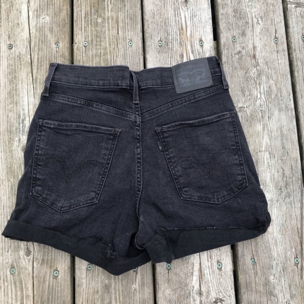 Levi’s black jean shorts